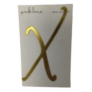 Park Lane Goldtone Metal Letter X Address Doorplate 3 x 7 in Crafty Initial New